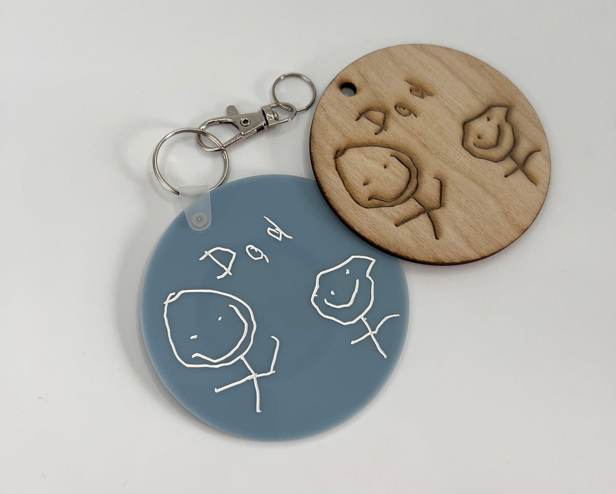 Engraved Drawing Keyring