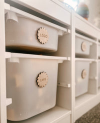 Wooden Toy Storage Labels