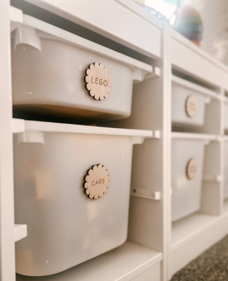 Wooden Toy Storage Labels