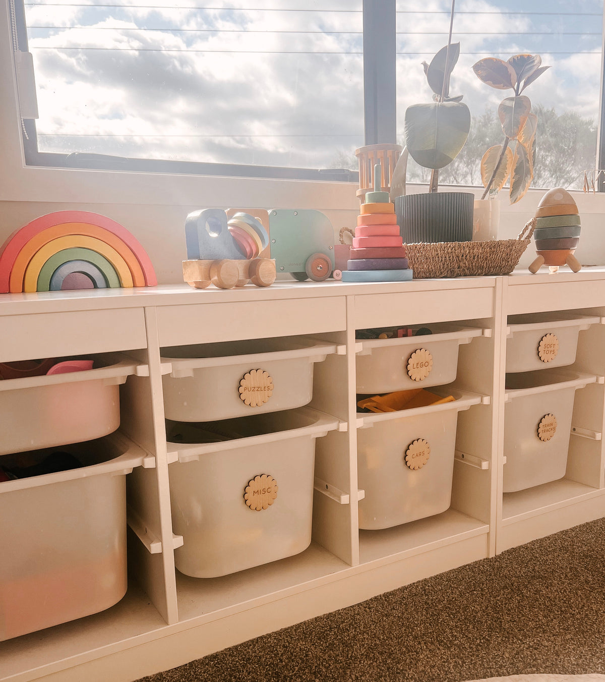Wooden Toy Storage Labels