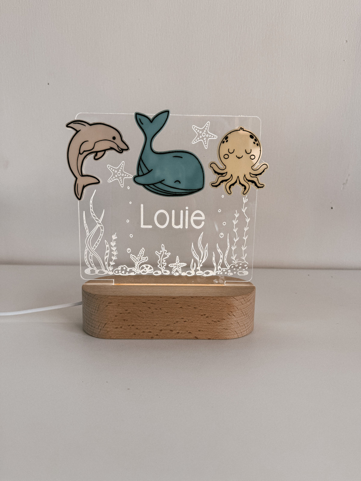 3D Sea Creatures Night Light