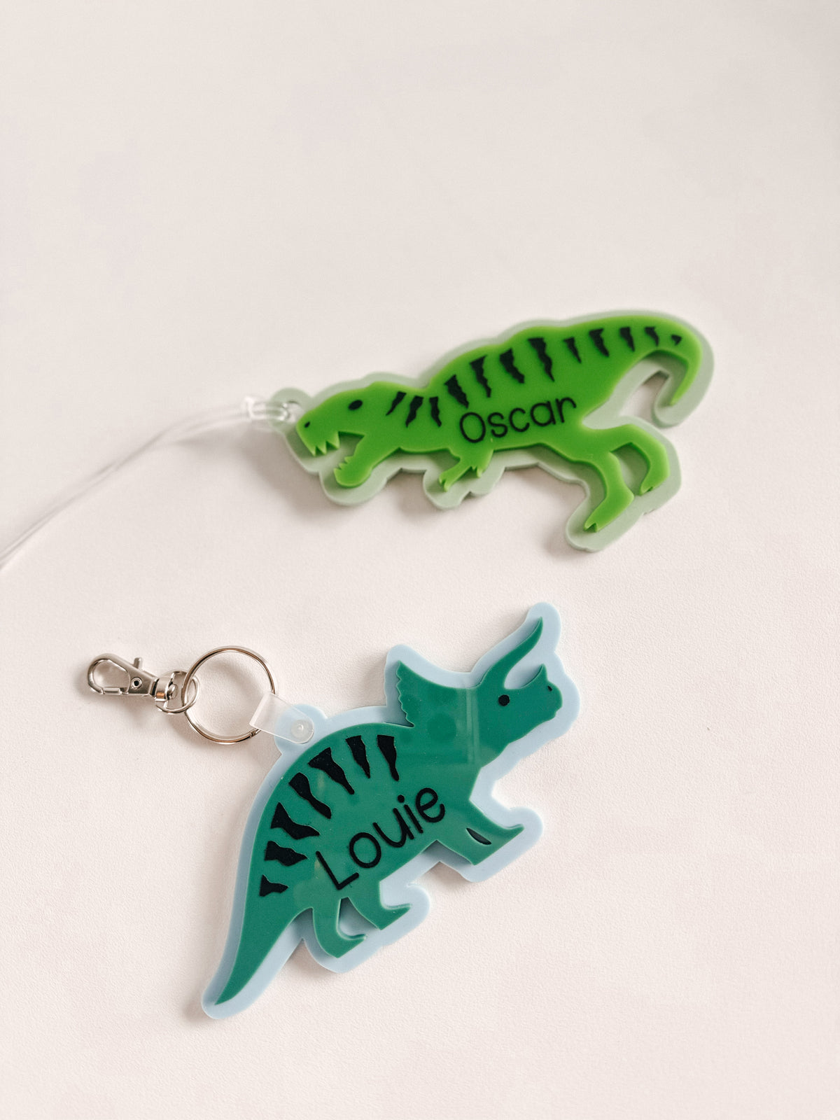 Acrylic Dino Bag Tag