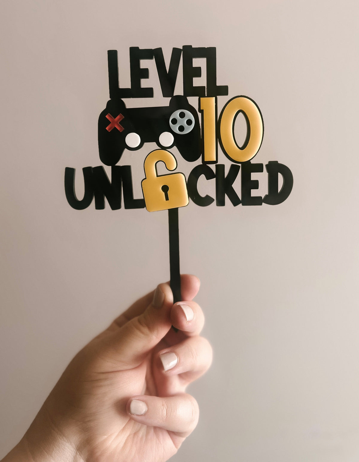 Level Unlocked Cake Topper